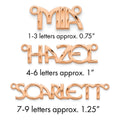 Sterling Silver/Rose-gold Diamond-cut Name Plate