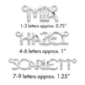 Sterling Silver/Rhodium-plated Diamond-cut Name Plate