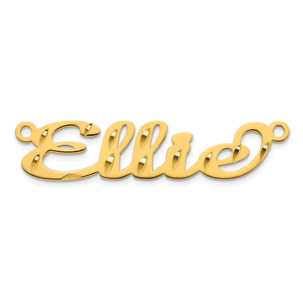 Sterling Silver/Gold-plated Diamond-cut Name Plate