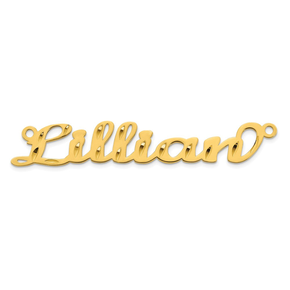 Sterling Silver/Gold-plated Diamond-cut Name Plate