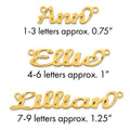 14k Yellow Gold Diamond-cut Name Plate