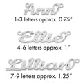 Sterling Silver/Rhodium-plated Diamond-cut Name Plate