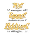 14k Yellow Gold Diamond-cut Wave Name Plate