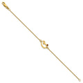 14k Yellow Gold Initial and Birthstone Bracelet