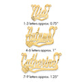Sterling Silver/Gold-plated Diamond-Cut Heart Name Plate