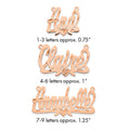 14k Rose Gold Diamond-cut Heart Name Plate