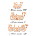 Sterling Silver/Rose-plated Diamond-cut Heart Name Plate