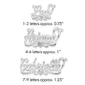 Sterling Silver/Rhodium-plated Diamond-cut Heart Name Plate