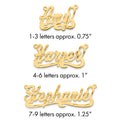 Sterling Silver/Gold-plated Diamond-cut Name Plate