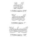 Sterling Silver/Rhodium-plated Diamond-cut Name Plate