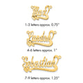 Sterling Silver/Gold-plated Diamond-Cut Heart Name Plate