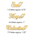 Sterling Silver/Gold-plated Diamond-cut Name Plate