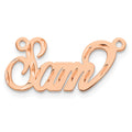 14k Rose Gold Diamond-cut Name Plate