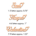Sterling Silver/Rose-plated Diamond-cut Name Plate