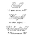 14k White Gold Diamond-cut Name Plate