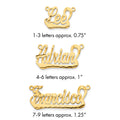 Sterling Silver/Gold-plated Diamond-cut Underlined Name Plate