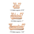 14k Rose Gold Diamond-cut Underlined Name Plate