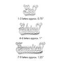 10k White Gold Diamond-cut Underlined Name Plate