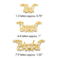 Sterling Silver/Gold-plated Diamond-cut Hearts Name Plate