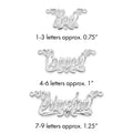 10K White Gold Diamond-cut Hearts Name Plate