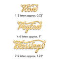 14k Yellow Gold Diamond-cut Name Plate