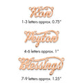14k Rose Gold Diamond-cut Name Plate