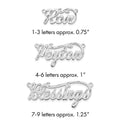 14k White Gold Diamond-cut Name Plate