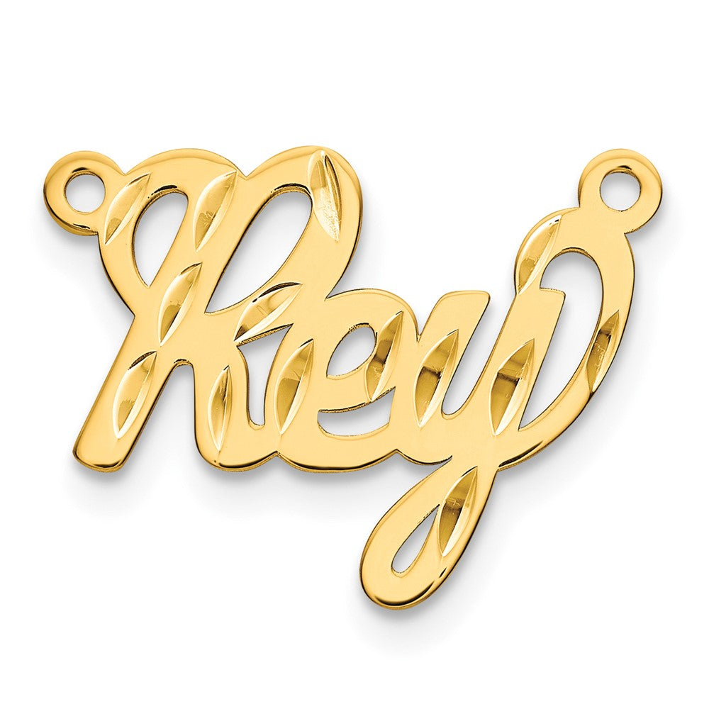 Sterling Silver/Gold-plated Diamond-cut Name Plate