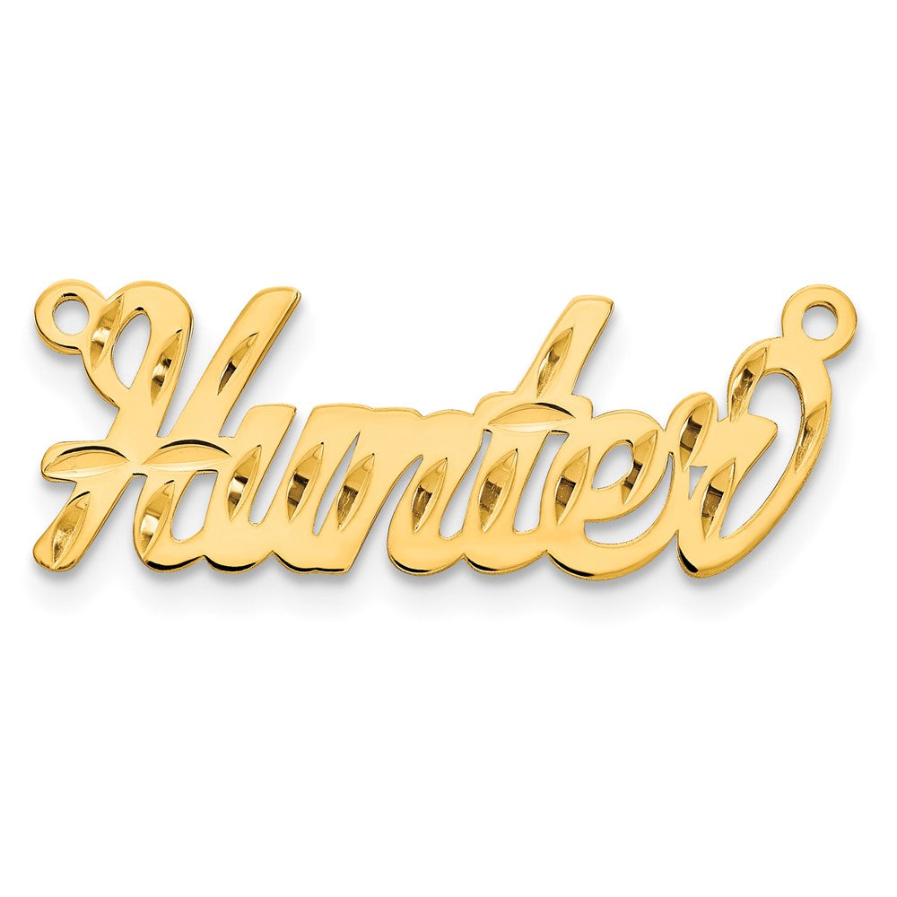 Sterling Silver/Gold-plated Diamond-cut Name Plate