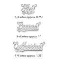 14k white Gold Diamond-cut Heart Name Plate