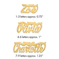 Sterling Silver/Gold-plated Satin Diamond-cut Heart Name Plate