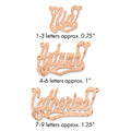 14k Rose Gold Satin Diamond-cut Heart Name Plate