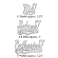 10k White Gold Satin Diamond-cut Heart Name Plate