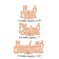 14k Rose Gold Satin Diamond-cut Heart Name Plate