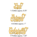 Sterling Silver/Gold-plated Satin Diamond-cut Heart Name Plate