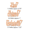 14k Rose Gold Satin Diamond-cut Heart Name Plate