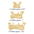 14k Yellow Gold Satin Diamond-cut Heart Name Plate