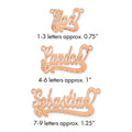 14k Rose Gold Satin Diamond-cut Heart Name Plate