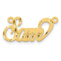 Sterling Silver/Gold-plated Satin Diamond-cut Name Plate