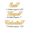 14k Yellow Gold Satin Diamond-cut Name Plate