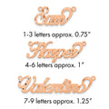 Sterling Silver/Rose-plated Satin Diamond-cut Name Plate