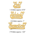 14k Yellow Gold Satin Diamond-cut Underlined Name Plate