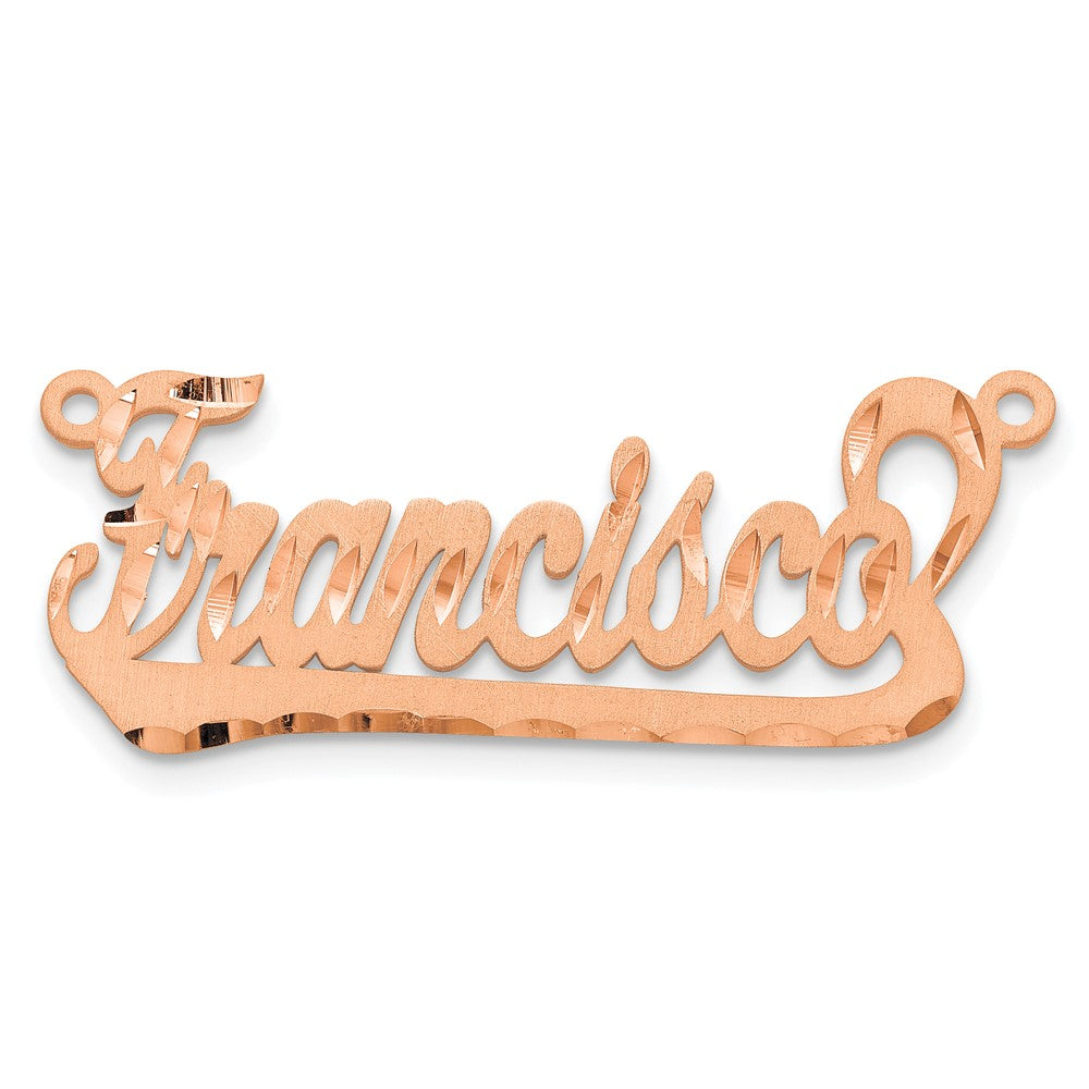 SS/Rose-plated Satin Diamond-cut Underlined Name Plate