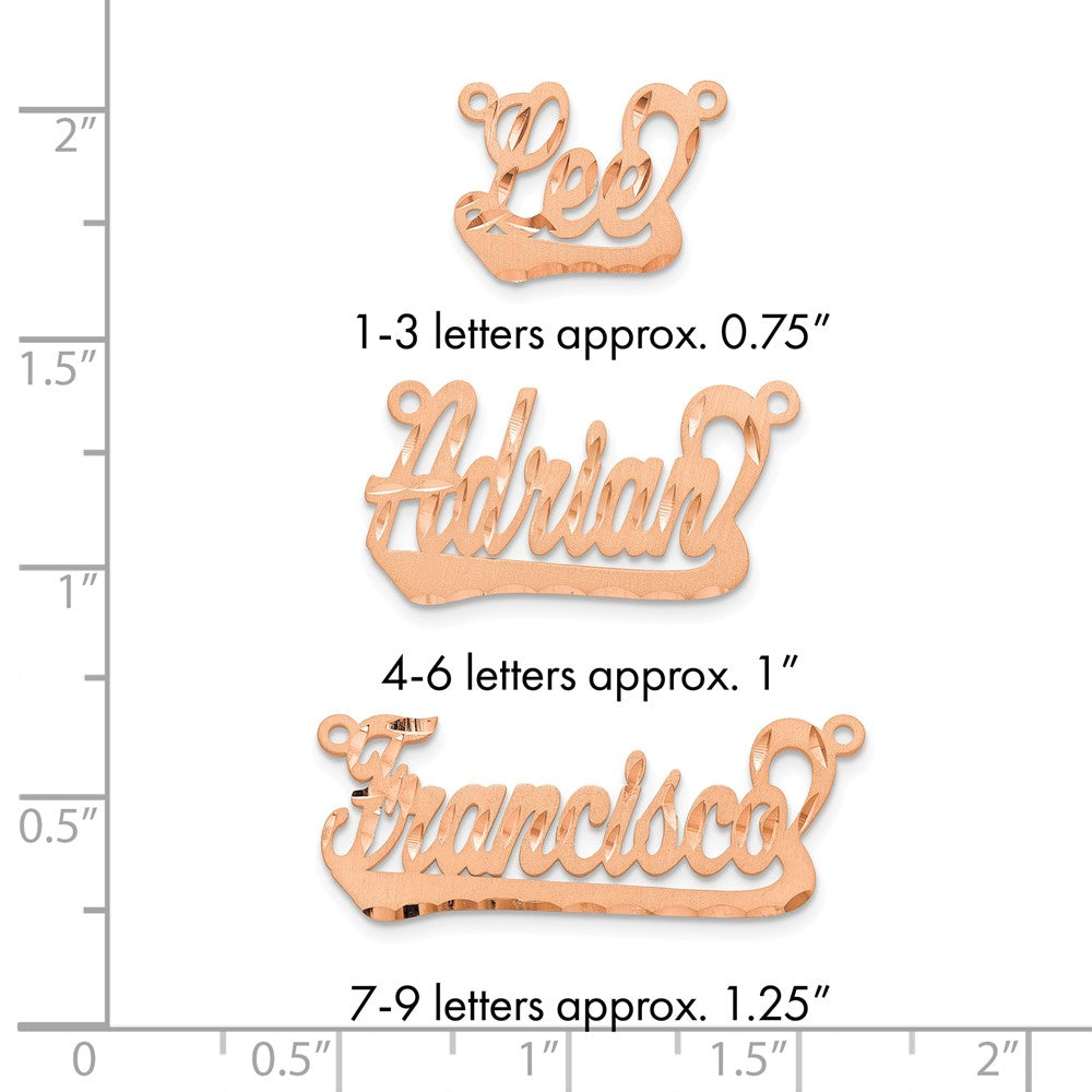 SS/Rose-plated Satin Diamond-cut Underlined Name Plate
