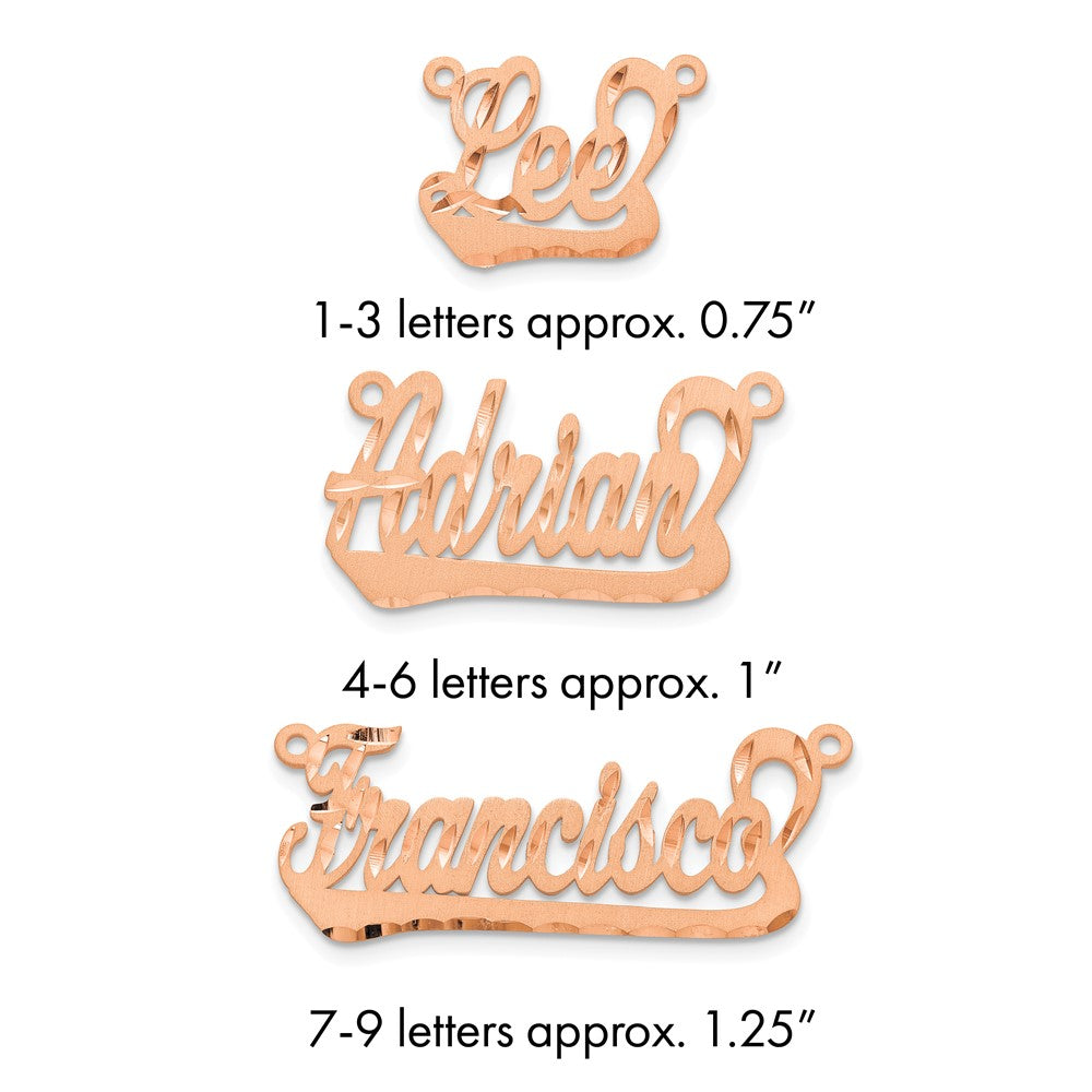 SS/Rose-plated Satin Diamond-cut Underlined Name Plate
