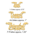 Sterling Silver/Gold-plated Satin Diamond-cut Hearts Name Plate