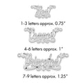 14k White Gold Satin Diamond-cut Hearts Name Plate