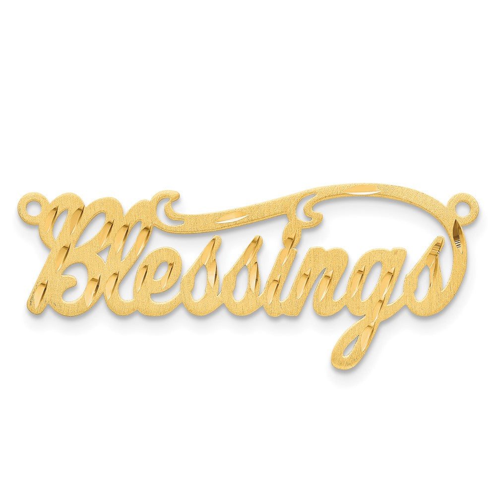 Sterling Silver/Gold-plated Satin Diamond-cut Name Plate