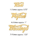 14k Yellow Gold Satin Diamond-cut Name Plate