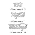 Sterling Silver/Rhodium-plated Satin Diamond-cut Name Plate